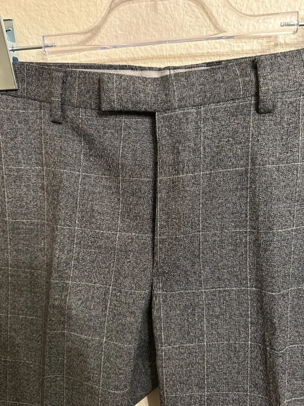 Banana Republic Gray Windowpane Dress Pants